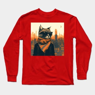 Stylish and fashionable tortoiseshell cat - Feline Fashionista #1 Long Sleeve T-Shirt